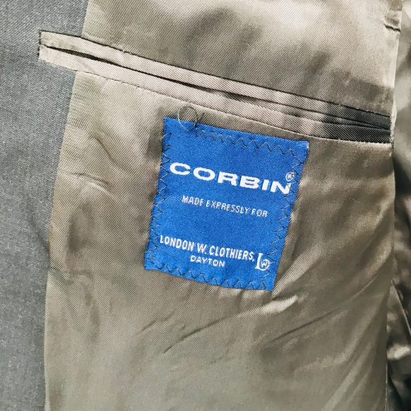 CORBIN Suit {46R} Super 120s Charcoal Gray WORN ONCE! - Picture 4 of 16